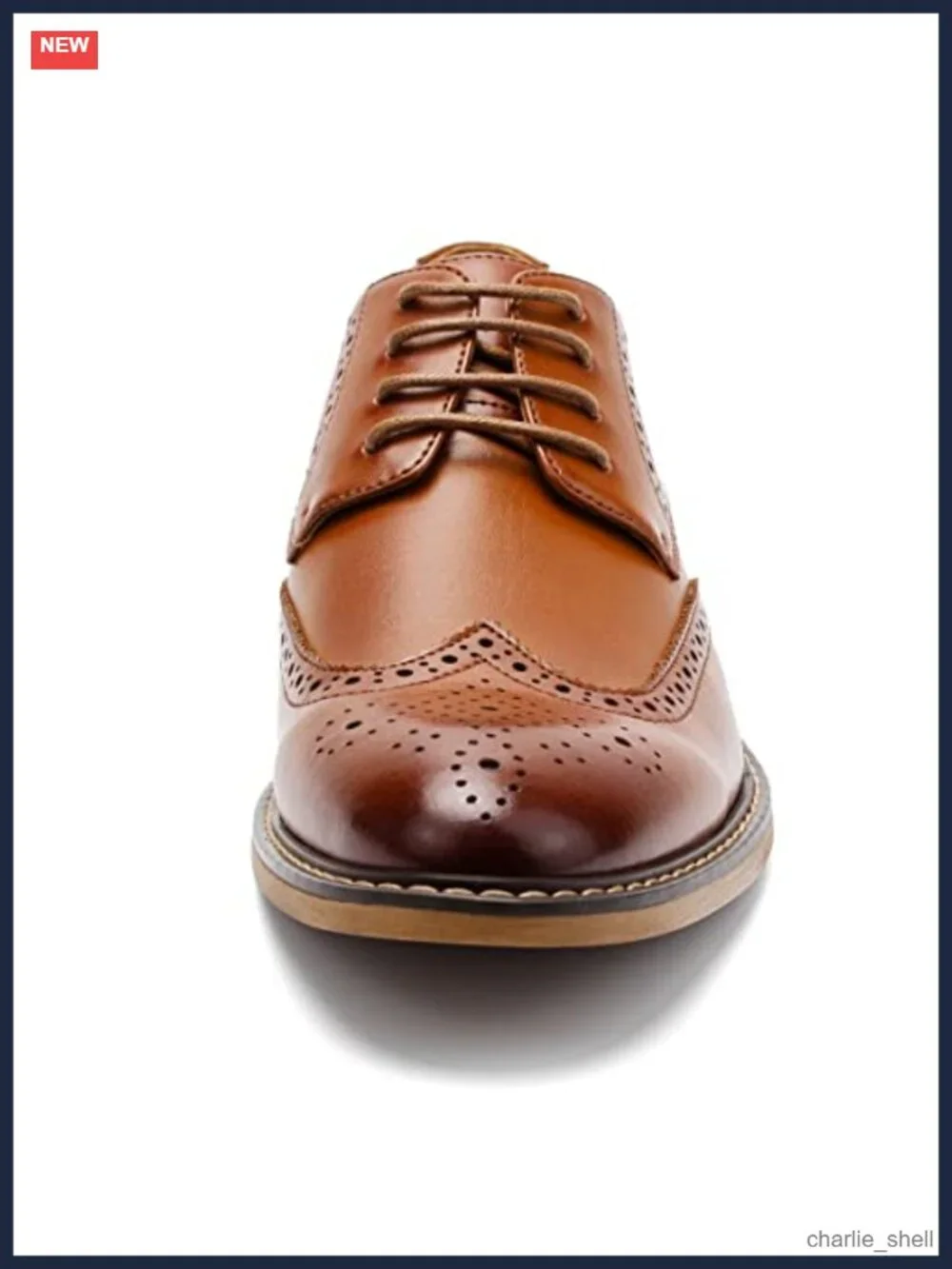 Men's Wingtip Lace-Up Leather Oxford Dress Shoes Business Formal